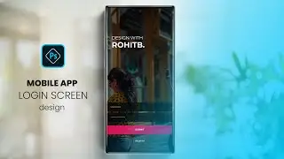 how to make mobile app design in photoshop | Login Screen