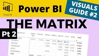 Power BI Visual Guide #2 - MATRIX Pt2 - Drilldowns, Conditional Formatting Bars & Column Sort Order