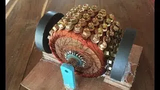 How to make a powerful DC motor using 120 screws , science school project 2017