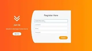 How To Create Registration Page Using HTML And CSS | Login Registration Form Design