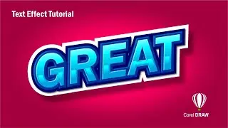 Corel Draw Easy Text Effect | Corel Draw 2019 tutorial