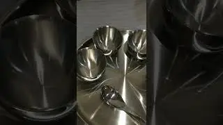 Thali Set/Dinner Set In Stainless Steel. #shorts   #youtubeshorts  #viral  #video  #love