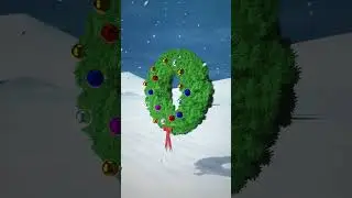 Christmas Wreath Created in Blender