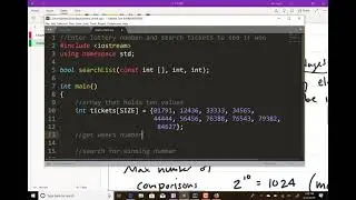 92 - Coding example, searching arrays in c++