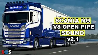 |ETS2 1.49| Scania NG V8 Open Pipe Sound v2.1 by Kriechbaum