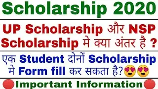 Scholarship 2020 | UP & NSP Scholarship Difference | NSP & UP Scholarship 2020