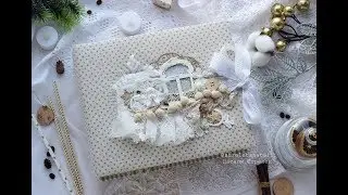 Зимний альбом для девочки/ Скрапбукинг/ Обзор альбома/ Scrapbooking