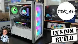 iCUE 4000X RGB White PC Build | 12th Gen | Dominator Platinum | FTW3 3090 Ti | 1300w (time lapse)
