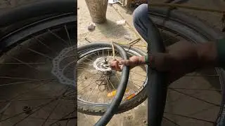 My Cycle's Back Wheel's tyre was damaged and I took it here to repair it.