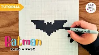Como dibujar el LOGO DE BATMAN en PIXEL ART – Tutorial paso a paso 