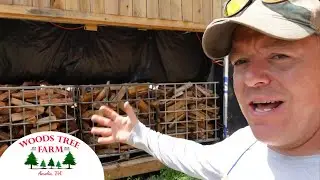 Reloading The Firewood Kiln With BBQ Wood