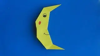 Оригами луна // Как сделать луну из бумаги оригами // Origami paper moon