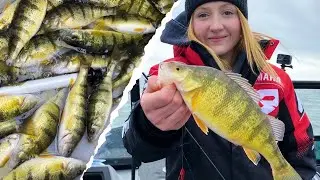 Fishing for JUMBO Lake Erie Perch (Spring 2024 on Long Point Bay)