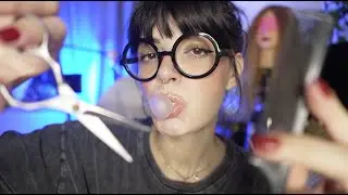 ASMR | Sassy, Gum-Chewing Haircut & Style
