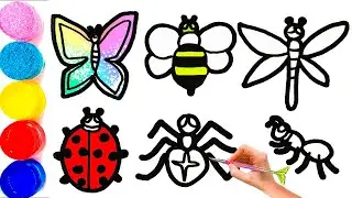 Drawing picture insects for kids|Рисунок насекомые для детей|Bolalar uchun hasharotlarni chizish