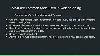 web scraping in JavaScript