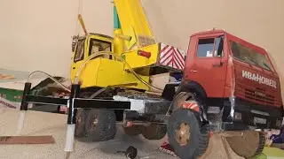😲HOW TO MAKE CRANE FROM CARDBOARD(RUSSIAN KAMAZ kartondan vinc yapimi)