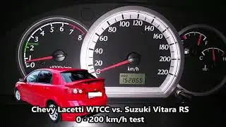 0-200 km/h Chevrolet WTCC vs Suzuki VITARA RS