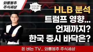 [오전시황]  HLB 분석 / 트럼프 영향... 언제까지? / 한국 증시 바닥은?