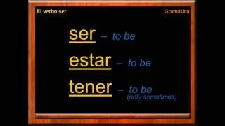 The verb SER in Spanish | Verbo SER en Español | Learn Spanish | free spanish | español gratis