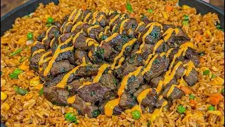 High Protein Garlic Butter Steak Fried Rice 🥩🍚💪🏼 #highprotein #mealprep #healthyrecipes