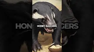 Oddly angled teeth & sharp tongues: Honey badger dental secrets! #Shorts