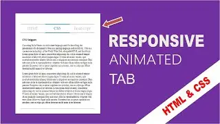 How to Create Animated Responsive Tab using HTML CSS