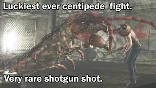 Resident Evil 0 - The FASTEST & LUCKIEST Centipede fight. [No NG+ weapons]