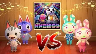 Lolly, Rosie VS. Chrissy, Francine Singing K.K. Disco: Song Fight in Animal Crossing New Horizons