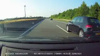 Dutch Golf almost causing a lot of mayhem on the German Autobahn