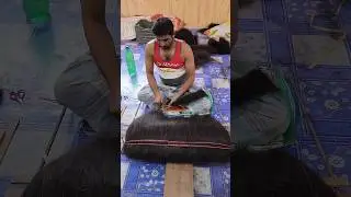 Amazing Girl's Waste Hair Recycling Complete Factory Process 