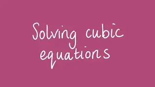 Solving cubic equations | Unit 1 and 2 VCE Maths Methods