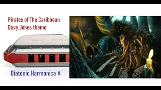 Pirates of The Caribbean - music box \ Davy Jones theme, Diatonic Harmonica A