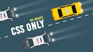 Police vs Taxi   CSS Only Running Car Animation Effects