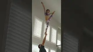 Daddy-Daughter bond #gymnastics #stunt #fatherdaughter