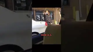 LIL E ? POINTS WEAPON AT A GIRL OVER A DISPUTE 🤷🏽‍♂️ #comedy #crime #shortsfeed