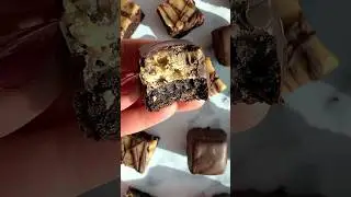 Chocolate Covered Cookie Dough Brownie Bites ❤️