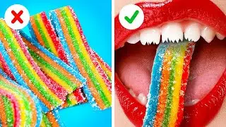КРУТЫЕ СПОСОБЫ ЗАКРАСТЬ КОНФЕТЫ В КЛАСС || Смешные ситуации с едой! 100 слоёв еды от 123 GO Like!