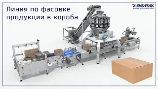 Упаковочное оборудование. Линия по фасовке продукции в короба (Мультиголовочный дозатор)