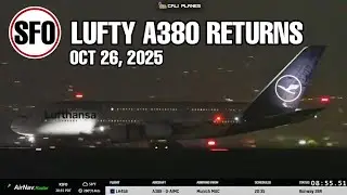 KSFO LIVE |  OCTOBER 26, 2025 | SAN FRANCISCO INT AIRPORT  LIVE STREAM WEBCAM IRL LUFTHANSA A380