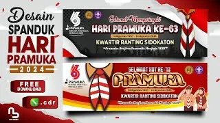 Desain Spanduk Hari Pramuka 2024 (Free CDR) - #nurdesigns