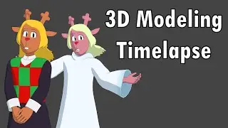 【Blender】Deltarune - Noelle 3D Modeling Timelapse