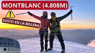 ✅Ascensión 👉al MONT BLANC🏔SOLOS por el refugio de Goûter ⚠️BOLERA💀(Le couloir de la mort)