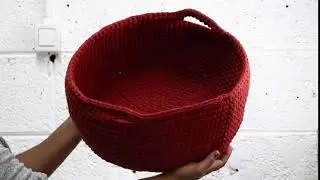 Crochet Medium Basket Hagus | סל סרוגה בינוני האגוס