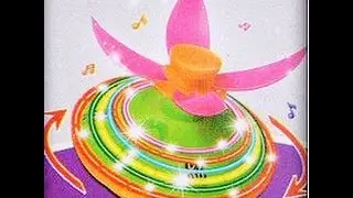 Юла музыкальная, светящаяся с доброй песенкой на русском языке. Детская игрушка поющая юла