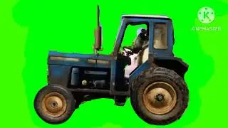 Timmy's mum in a tractor green screen for 