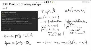 238 Product of array except self LeetCode problem