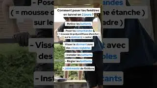 Poser des fenêtres en en 2 jours !