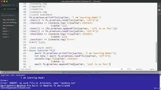 9. Fs Built-in Module; Use ES7 Async Await - Node.js