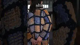 Alize Burcum Batik - Zincir İși ile Dokuma Motifli Hırka